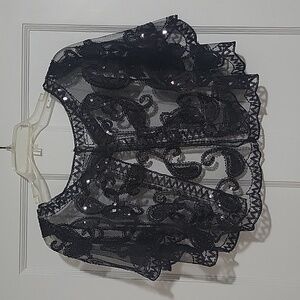 Black sequin shawl